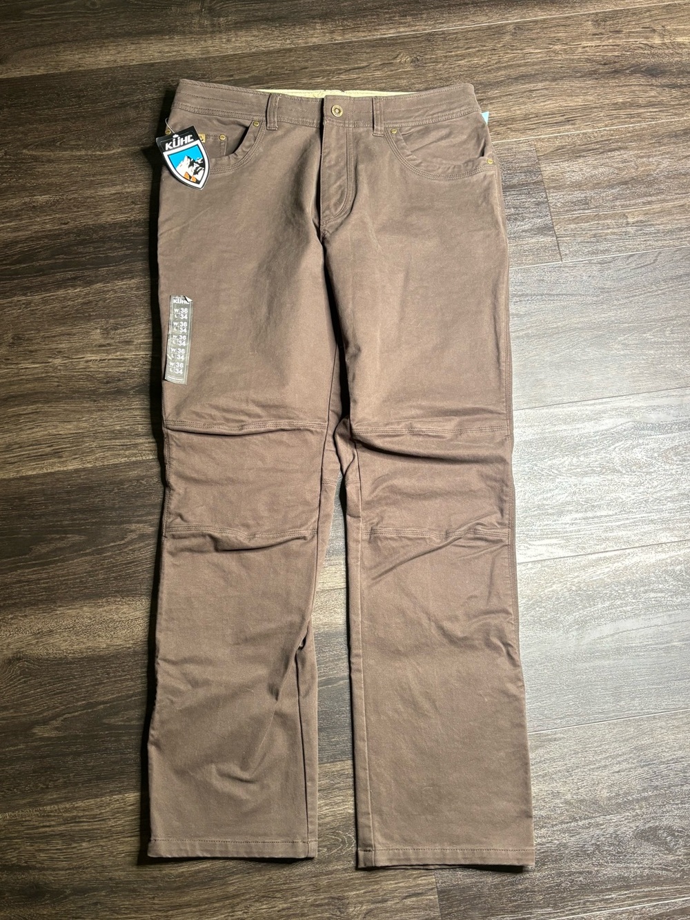 NWT KUHL Revolvr Hiking Pants Mens 36x34 Espresso Brown Outdoor Canvas